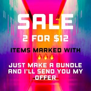 SALE! 2 for $12 on items marked with 🔥🔥🔥